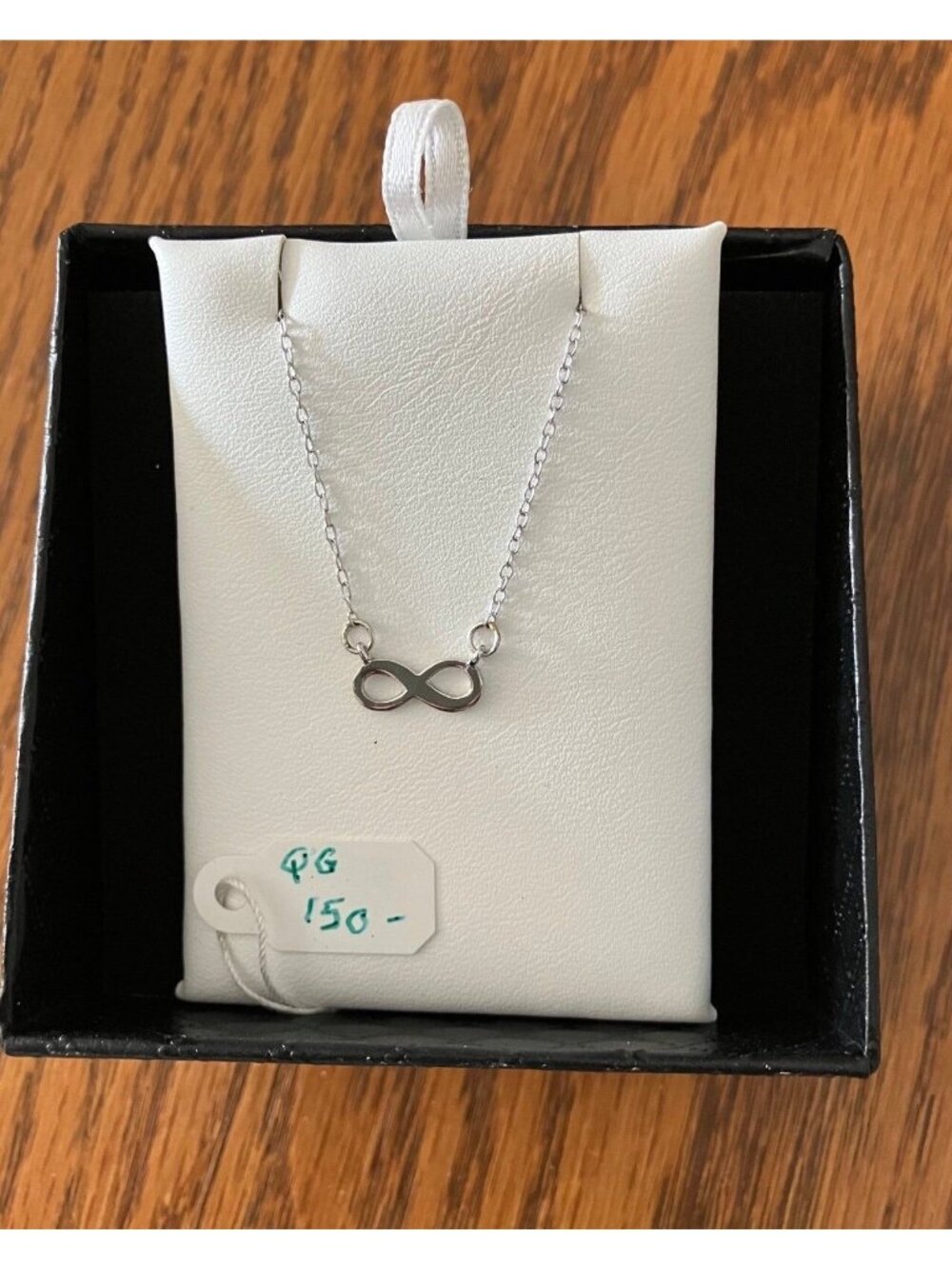 Sterling Silver Infinity Necklace, 17” w/2” extender, Circle Clasp